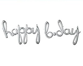 PHR 76" PKG Happy BDay Silver