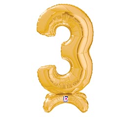 Num 25" PKG Standups 3 Gold