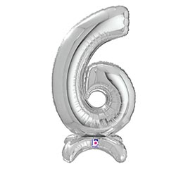 Num 25" PKG Standups 6 Silver