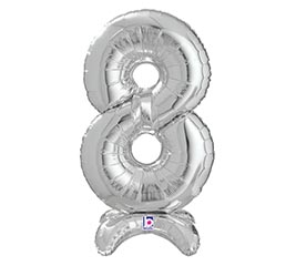 NUM 25" PKG Standups 8 Silver