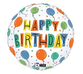 HBD 18" PKG Party Balloons