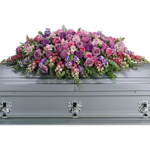 Lavender Tribute Casket Spray