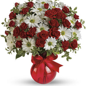 Red, White And You Bouquet by Teleflora