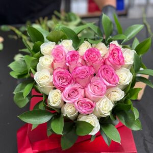 Large Heart Rose Box and Chocolate